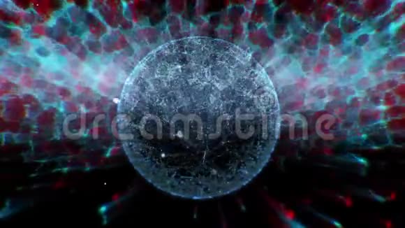 迪维纳蒂充满活力的球抽象循环的多彩分形圆多彩的抽象背景五颜六色的模糊灯光彩色薄纱视频的预览图