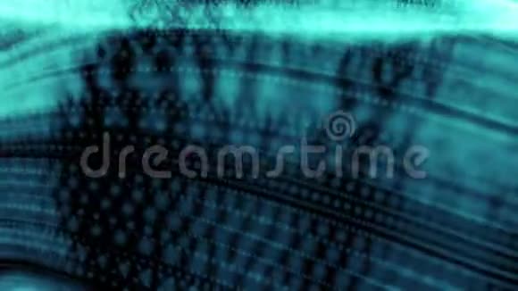 网络的未来派形状抽象蓝色背景蓝色背景的动波视频的预览图