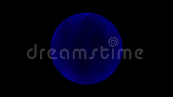 蓝色抽象背景闪亮的圆圈色彩斑斓的灯光模糊视频的预览图