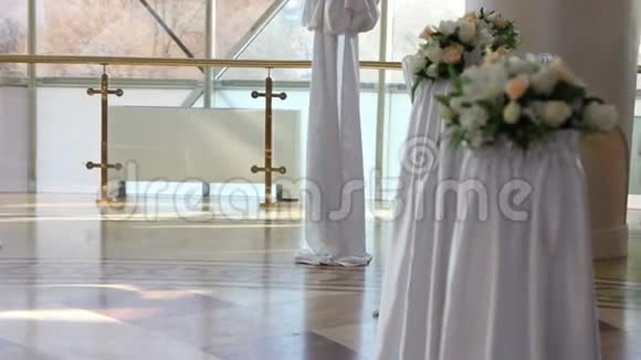 婚礼大厅装饰装饰花视频的预览图