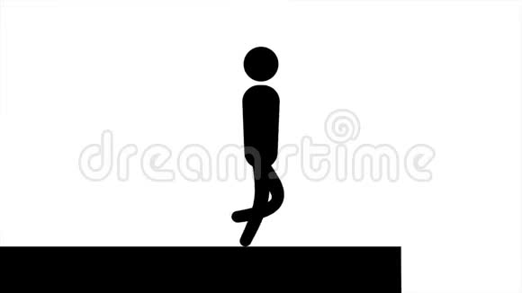 运动员跳跃跨栏动画跨栏比赛循环视频的预览图