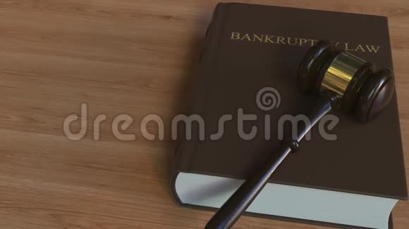 在班克鲁普西法律书上判断木槌概念动画视频的预览图