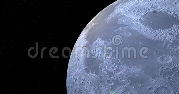 4K动画的一个特写的月亮移动的空间视频的预览图
