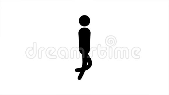 运动员人物跨栏跳跃动画跨栏比赛循环与阿尔法视频的预览图