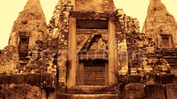 重出石庙遗址柬埔寨吴哥窟视频的预览图