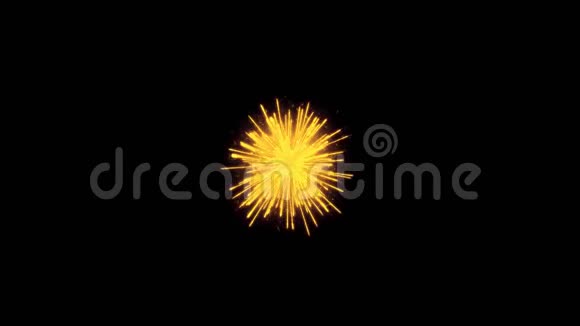 焰火迸发闪耀孤金缤纷的夜火美丽的爆炸视频的预览图