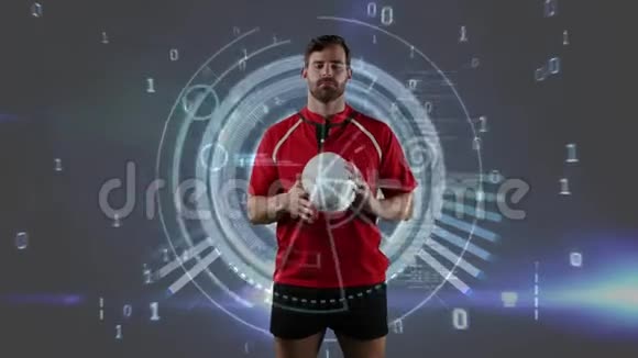 职业橄榄球运动员持球和医疗数据视频的预览图