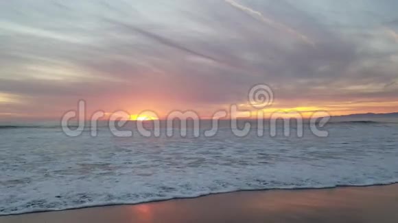 4k海滩日落景色视频的预览图