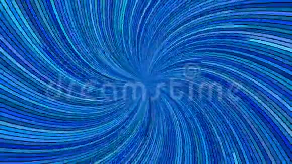 蓝色旋转的迷幻螺旋爆裂条纹无缝环视频的预览图