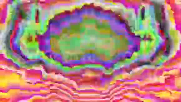 彩色计算机错误效果耀斑闪烁背景视频的预览图