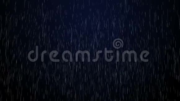 落在雨滴上的动画实时显示黑色视频的预览图