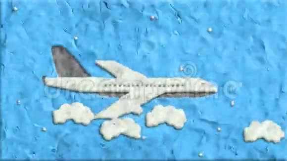 停止运动用粘土制成的飞机视频的预览图