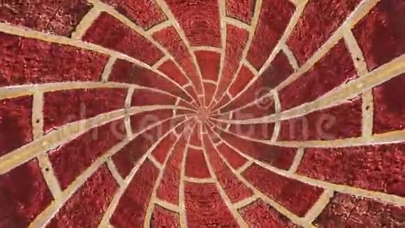 砖墙无止境的催眠螺旋无缝环动画背景新的质量复古风格酷不错视频的预览图