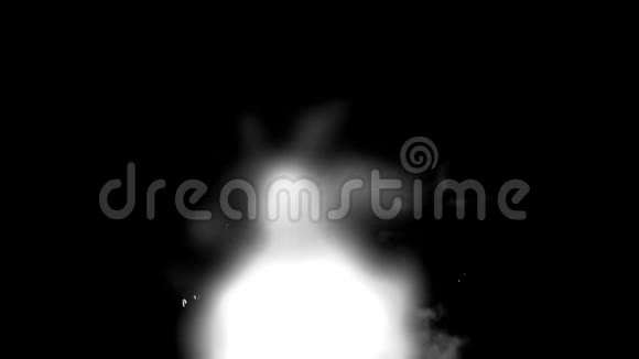 黑色背景上模糊的移动白色污渍火花在前景中爆裂抽象图形动画为背景视频的预览图