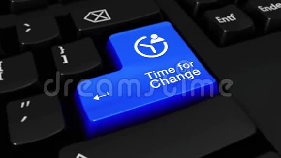 在计算机键盘按钮上改变圆形运动的时间视频的预览图