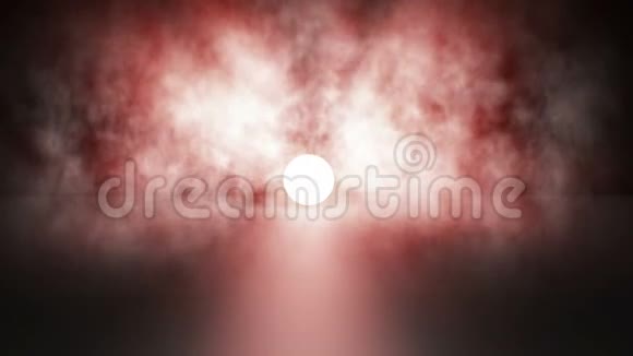 红光和灰色干冰烟雾云雾背景下的分形噪声效果动画视频的预览图