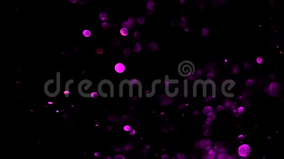 黑色背景上模糊的紫色闪光视频的预览图