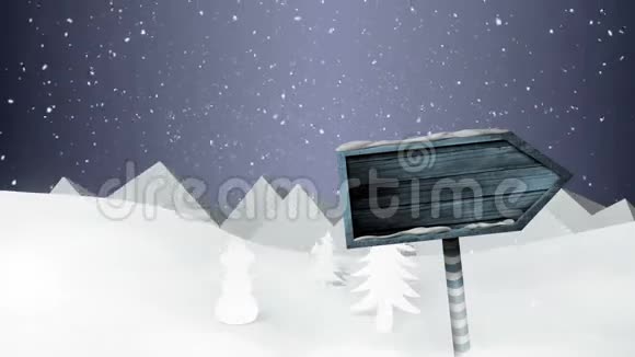 圣诞老人穿着雪橇驯鹿飞翔纸上挂着箭牌视频的预览图