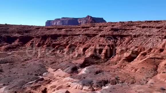 美国亚利桑那州纪念碑谷鸟瞰图视频的预览图