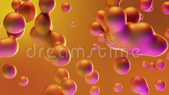 抽象运动橙色最小艺术液体背景视频的预览图