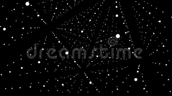 白点分散到空间幻想抽象技术数据工程运动背景视频的预览图