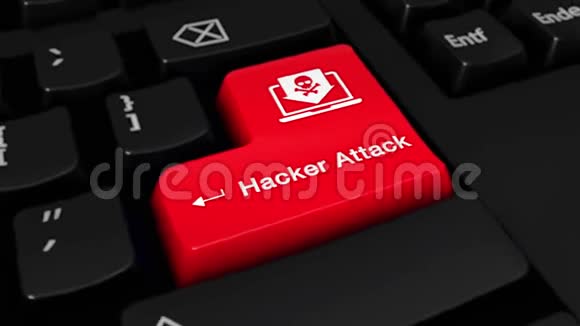 108计算机键盘按钮上的黑客攻击圆形运动视频的预览图