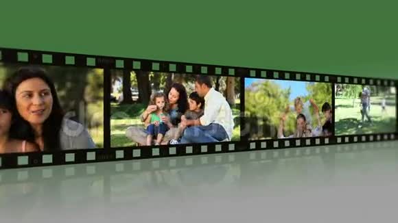 蒙太奇夫妇和家人在一起享受时光视频的预览图