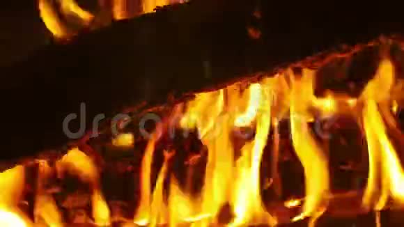 篝火的背景时光流逝视频的预览图