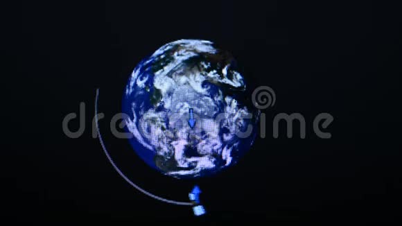 环绕地球的卫星轨道视频的预览图