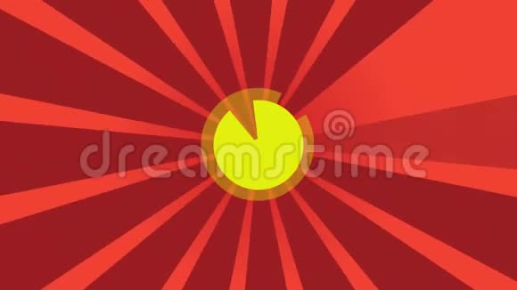 红黄相间太阳爆发圈和背景图案动画视频的预览图
