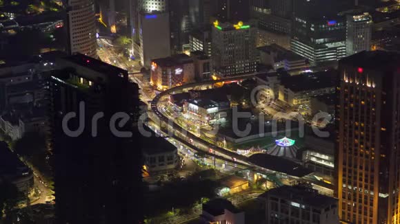 马来西亚吉隆坡高速公路上的夜景全景图视频的预览图