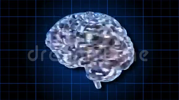 一个旋转的人脑带电思考头脑风暴102高清视频的预览图
