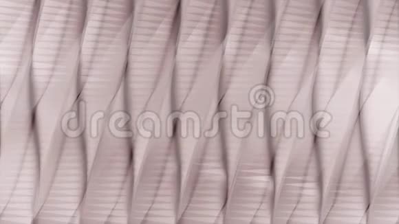 波浪动画在浅粉红色无缝循环动画柔和优美的曲线流动数字波浪运动视频的预览图