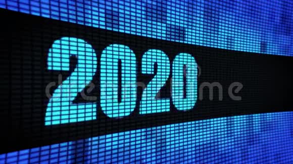 新年2020侧文字滚动LED墙面板显示标牌视频的预览图