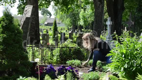 女人松开坟墓视频的预览图