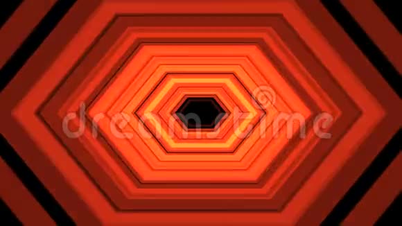 未来的隧道战斗动画与橙色霓虹灯4k视频的预览图