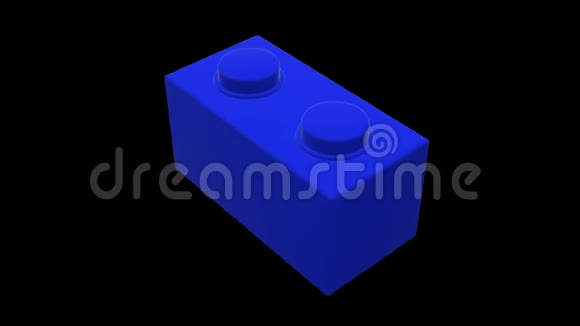 黑色背景蓝色小旋转玩具砖视频的预览图