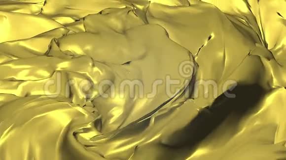 黄金简介数字背景摘要动画背景黄金波与光线通过无缝视频的预览图