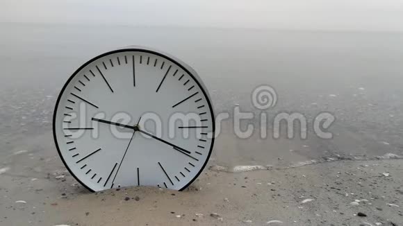 时间概念背景白沙海洋白钟视频的预览图