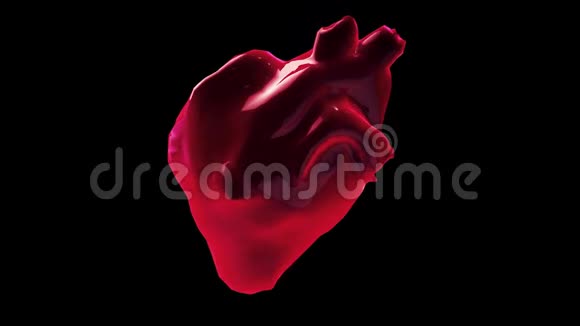 真实的人体心脏跳动的器官在不同的运动背景下无缝的循环动画红色真形心脏视频的预览图