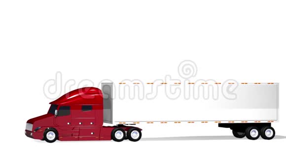 动画三维半拖车卡车视频的预览图