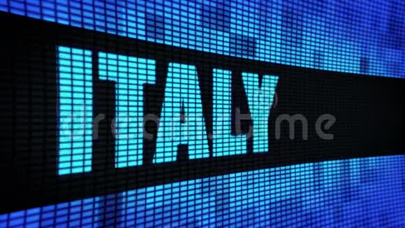 意大利侧文字滚动LED墙道显示标牌视频的预览图