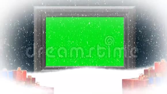 圣诞快乐动画与画面绿色视频的预览图
