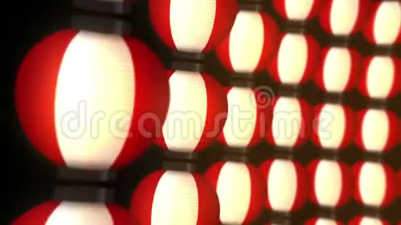 日本纸灯笼的灯文化灯传统的风景CG循环动画视频的预览图