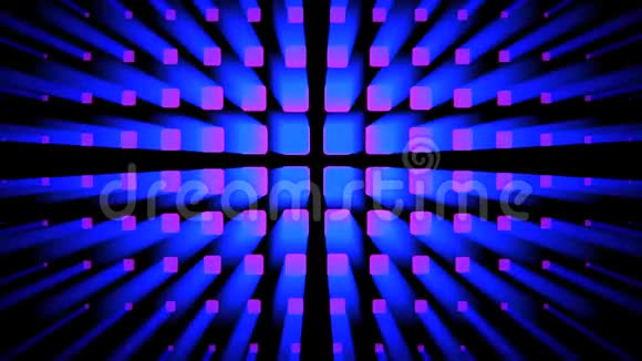 用正方形抽象紫色和蓝色背景4K无缝回路视频的预览图