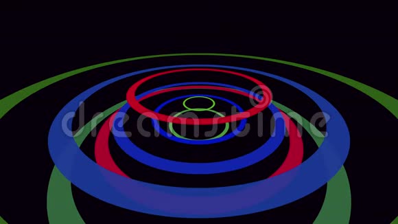 运动绿色和蓝色圆圈抽象背景视频的预览图
