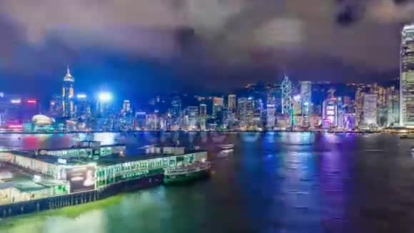 香港维多利亚港4k超移镜头录像视频的预览图