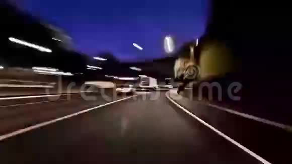 波特兰公路行车时间流逝夜晚效应视频的预览图