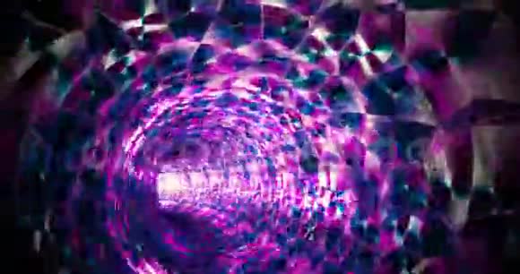 抽象全息万花筒三维涡旋镜头视频的预览图