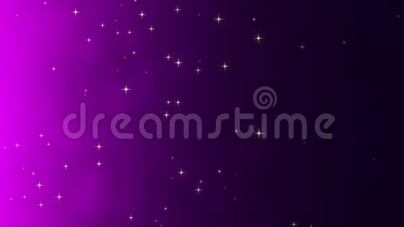 紫色星系中的运动恒星和行星抽象背景视频的预览图